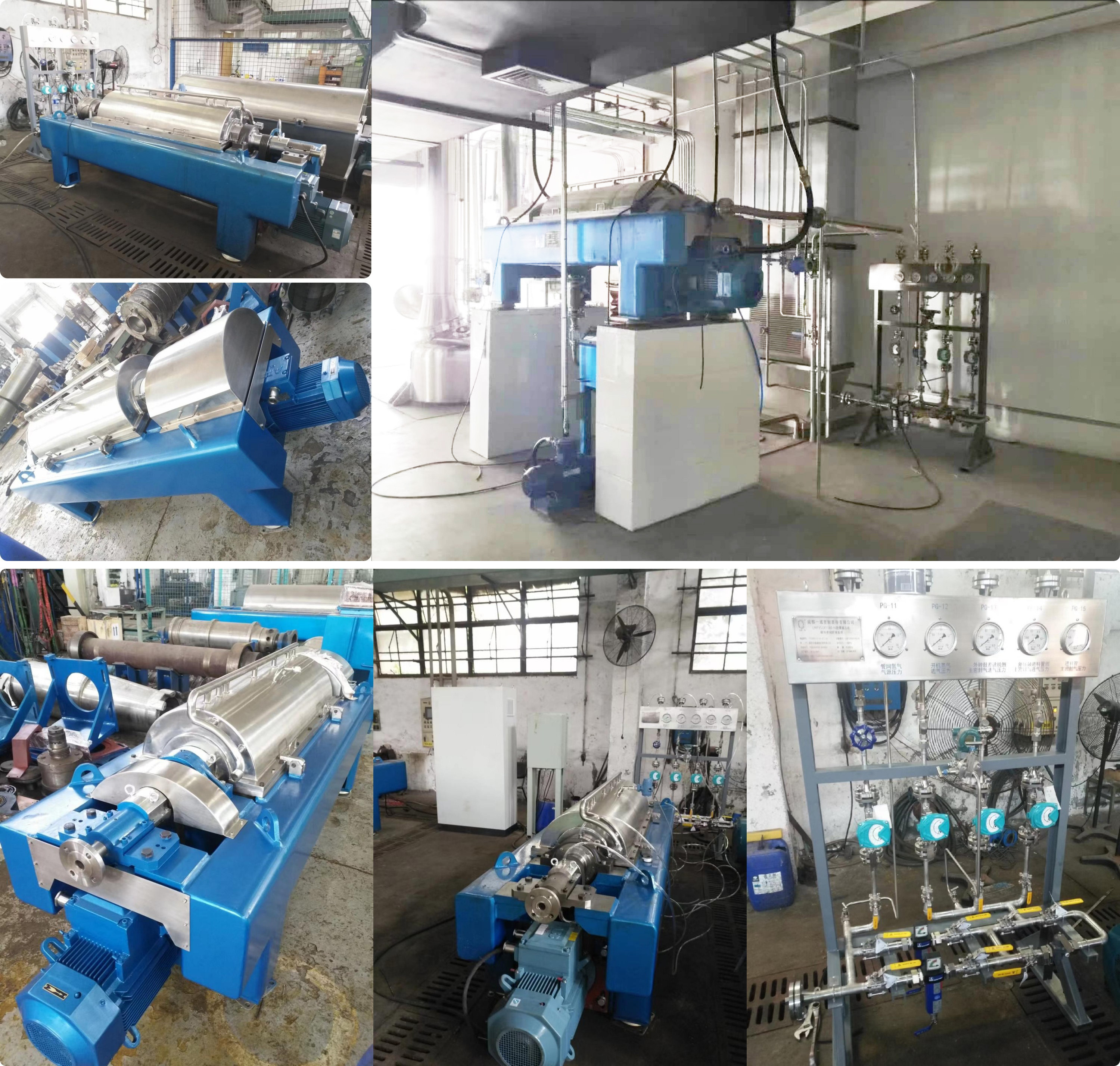 Automatic Sludge Horizontal Screw Lw220 Starch Scroll Discharging Decanter Centrifuge For Sludge Dewatering