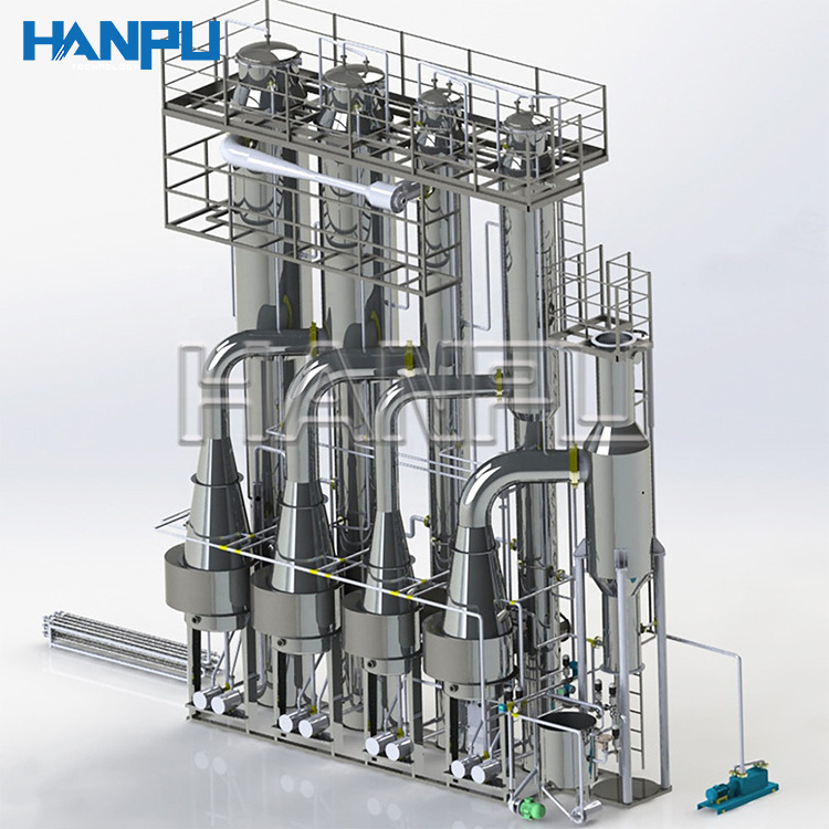 Lithium Manganate Automatic Falling Film Mvr Evaporator System Zero Liquid For Ethanol Recovery Water Treatment