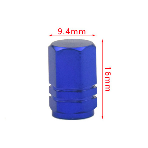 Customize Logo Durable Aluminum Alloy Tire Stem Cover 4pcs/Pack Hex Universal Car 9 Different Colors Valve-Caps