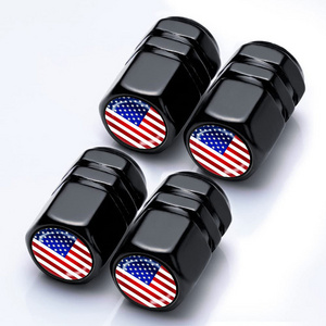 Wholesale Black Silver Red Aluminum Tire Car 4pcs/Set With Seal Gasket Universal Model Valve Stem Cap