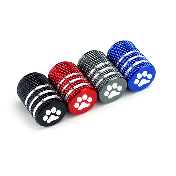 Custom Logo Dustproof Durable Aluminum Tire 4pcs/Set Rhombus Pattern Protective Car Bicycle Covers Valve Cap