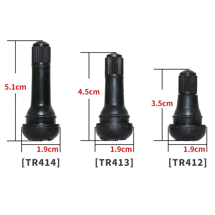 High Quality Rubber Tire Valve Tubless TR412 TR413 TR414 Car Wheel Snap Tire Tyre Valve Stem