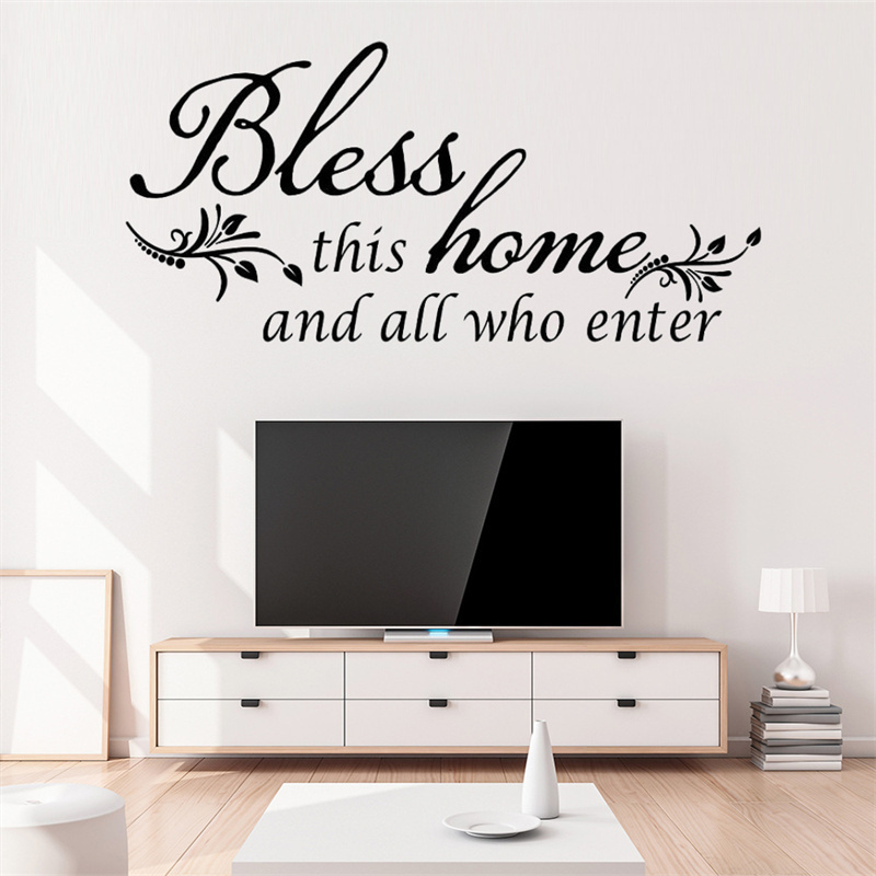 Bless Wall Stickers Creative Removable Decorative Stickers For Living Room And Bedroom