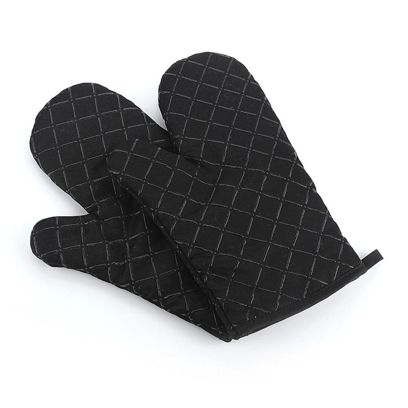 Heat Resistant Aramid Oven Mitts Barbecue BBQ Cotton Silicone Oven Gloves For Kitchen Cooking Baking