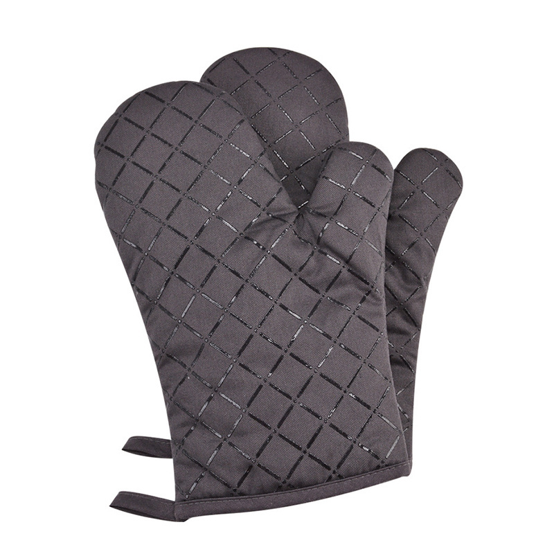 Heat Resistant Aramid Oven Mitts Barbecue BBQ Cotton Silicone Oven Gloves For Kitchen Cooking Baking