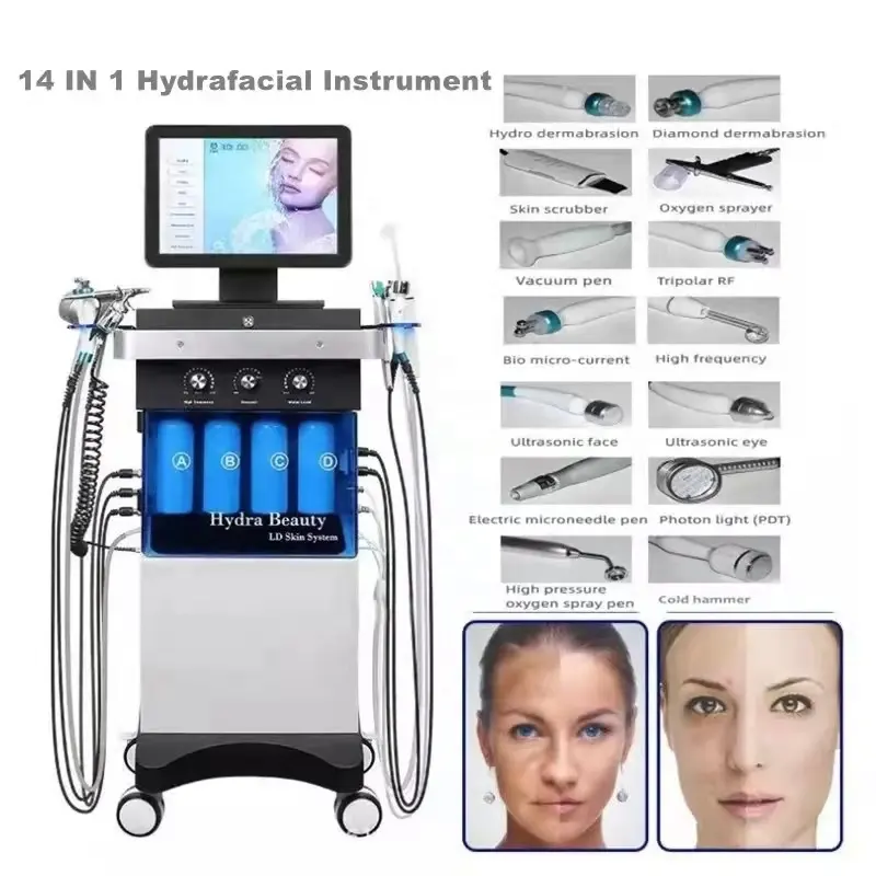 Oxygen Jet Peel Microdermabrasion Vacuum Hydro-Facial Oxygen Jet Beauty Machine Microdermabrasion Salon Beauty Equipment