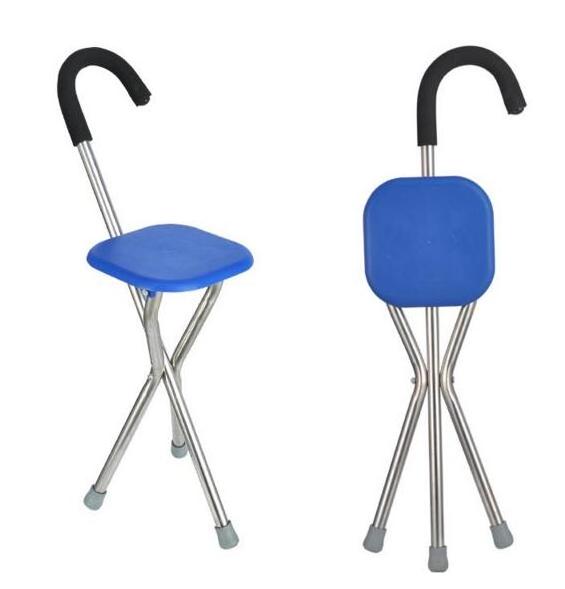 2023 Hot sales in china folding crutch seat triangular stool folding chair folding walking crutches walking for hospital