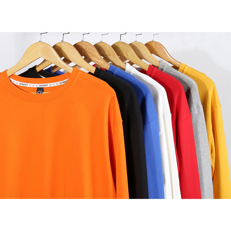 Cotton Blank Crewneck Plain Sweatshirts Original Materials Sweater Men's Sweat Wear Embroidery O Neck Shirt