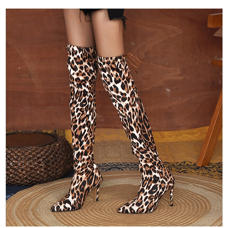 Sexy Women's Boots Thigh High Boots  Lace Up Rubber Suede Women Shoes Rome style Over The Knee Boot For Women Female Shoes