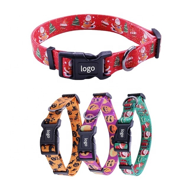 Manufacturer Wholesale Printed Eco-Friendly Dog Collar and Leash Custom Designs Adjustable Collar Pet Supplies