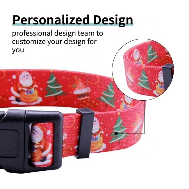 Manufacturer Wholesale Printed Eco-Friendly Dog Collar and Leash Custom Designs Adjustable Collar Pet Supplies