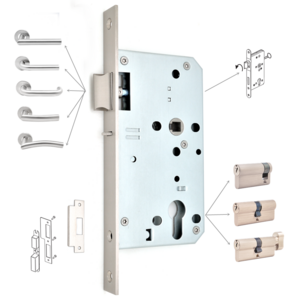 CE Stainless steel security door panic device mortise night latch lock 5572ZN