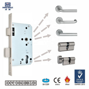 DIN18251 CE certificate euro mortice lockset stainless steel 5572 fire rated mortise door lock for architectural hospital