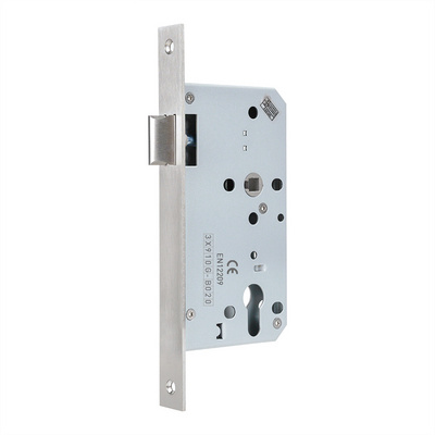 6072ZL Fire rated mechanical passage door lock EN12209 DIN18251 standard  stainless steel SUS 304 Euro standard lockbody