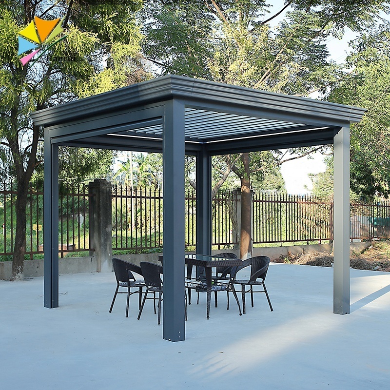 Garden Building Louvered Roof Pergola Kits Shade Canopies Gazebo Outdoor Blind Canopy Yard Deck  Pergola Aluminium