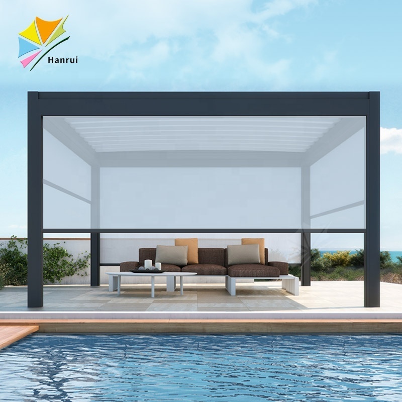 motorized retractable patio screens electric window door privacy screen sun shading systems exterior solar shade screen