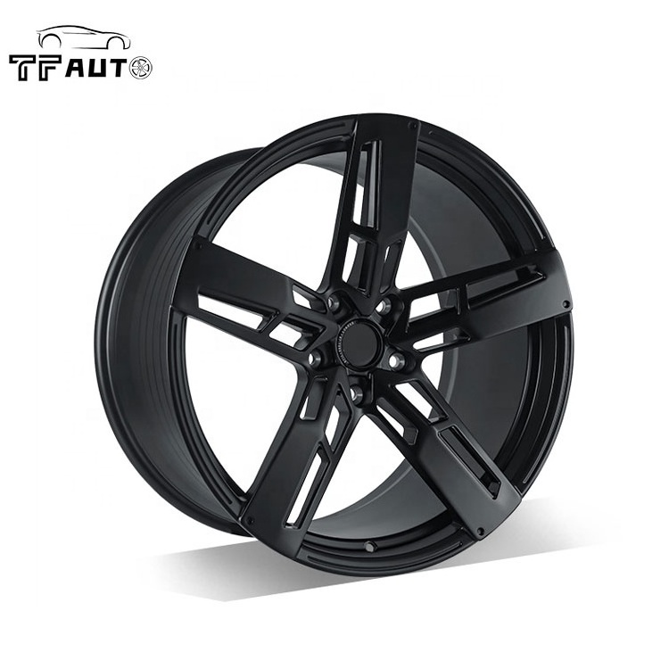 race Star 19 inch five spoke car 20 inch alloy Black Gloss forged wheels rims wheel