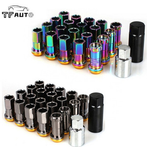 1/2"20 Lug Nuts 1.38 Long 3/4" Aftermarket car Wheel Lug Nut Black Finish Set of 20