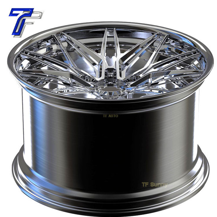 Chrome Polish Deep Dish Forged Car 18 5*120 5*114.3 6*139 Alloy Wheels Rims for BMW E28 ram 1500 Miata alfa