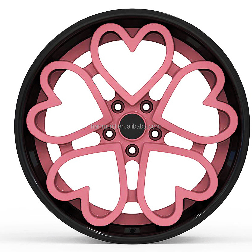 pink heart design forged wheels 17 18 19 20 inch passenger car rims