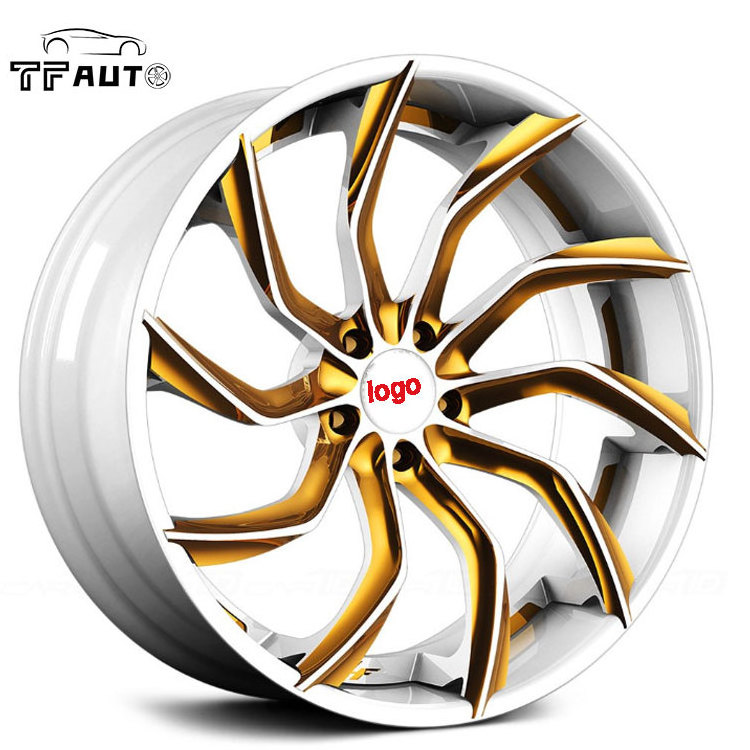 classic 17 inch yellow paint JWL VIA TEST forged super car alloy wheel 5x120 rims 22 inches herz felgen