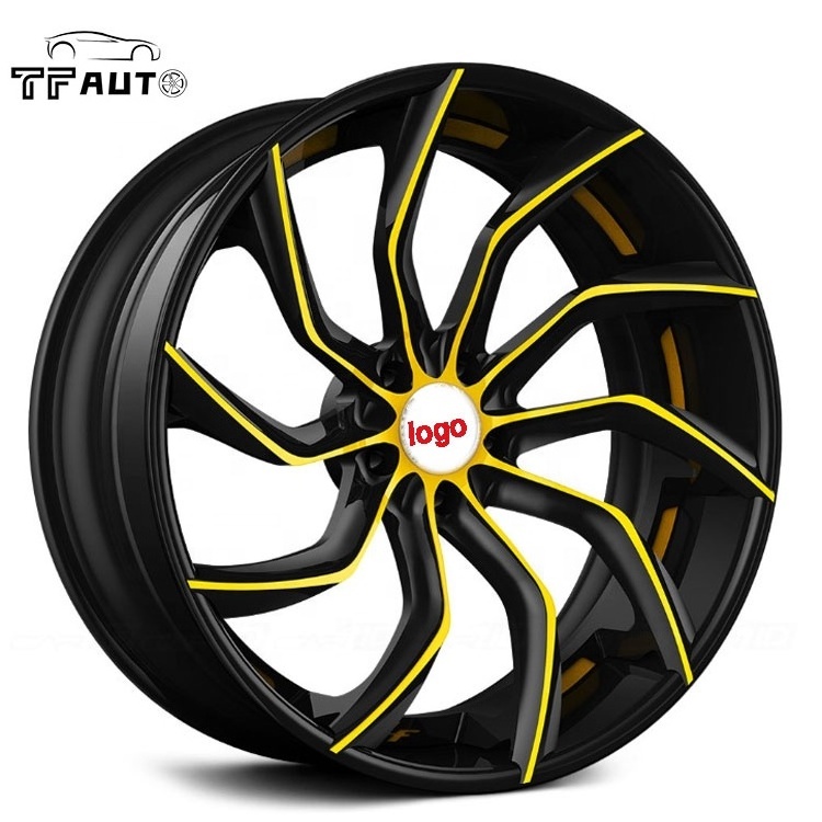 classic 17 inch yellow paint JWL VIA TEST forged super car alloy wheel 5x120 rims 22 inches herz felgen