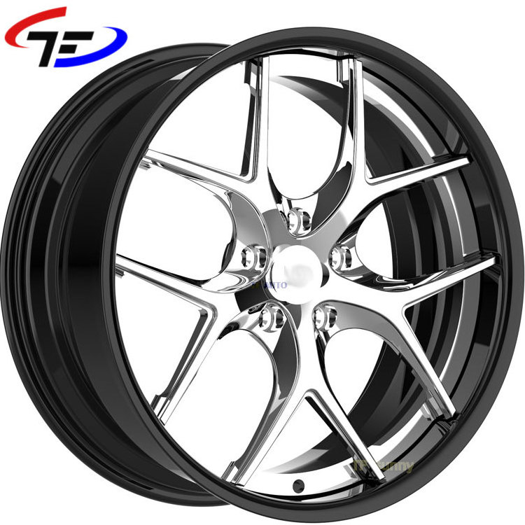 Titanium 22 inch Polish Forged 2 pieces Alloy Aluminum Wheels 5*114