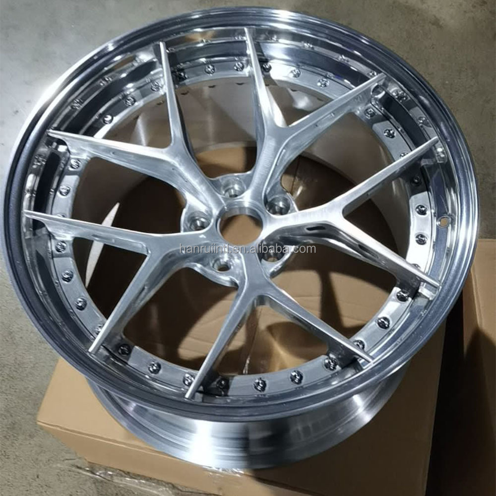 2 piece forged brushed polished 5x120 5x112 5x114.3 18 19 20 21 22 inch wheels for racing car