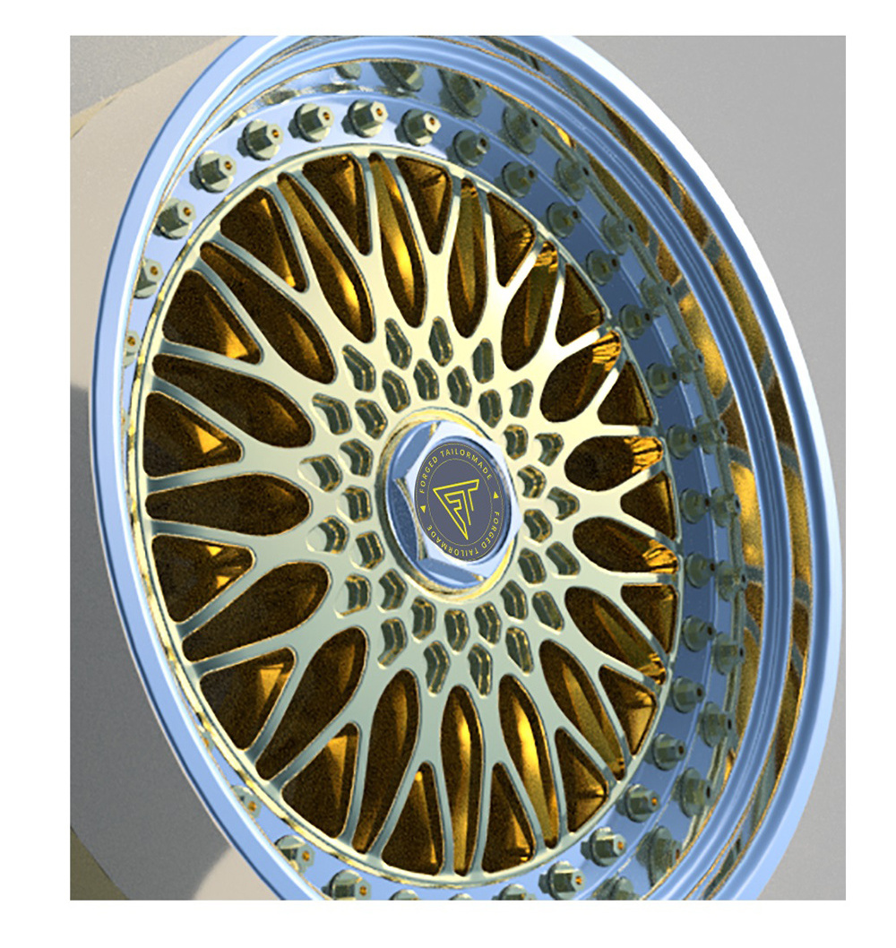 Factory Manufacturer Car Forged Gold Color Alloy Wheels Rims