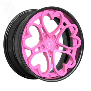 Pink heart shape wheels 18 19 20 inch forged wheels  5X112 5X114.3 5X120 for bmw m4 m5