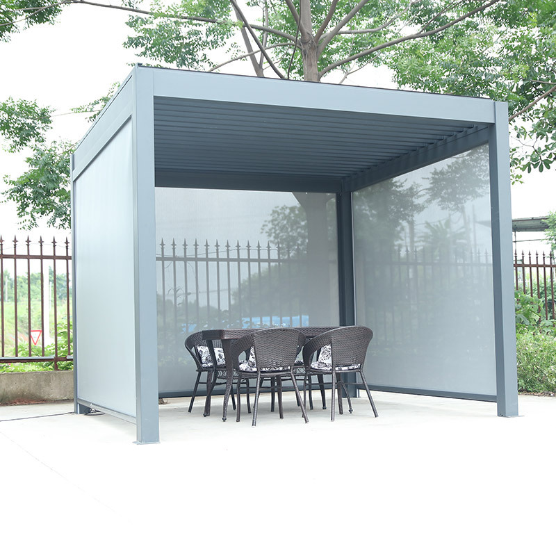 Modern simple style electric remote control pergolas and gazebos outdoor