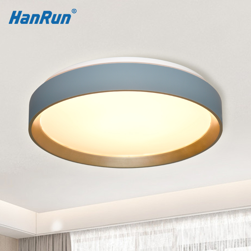 Nordic Decorative Dimmable Acrylic Round Gold Flush Mount Remote Indoor Lamp Bedroom Living Room Modern Home Led Ceiling Lights