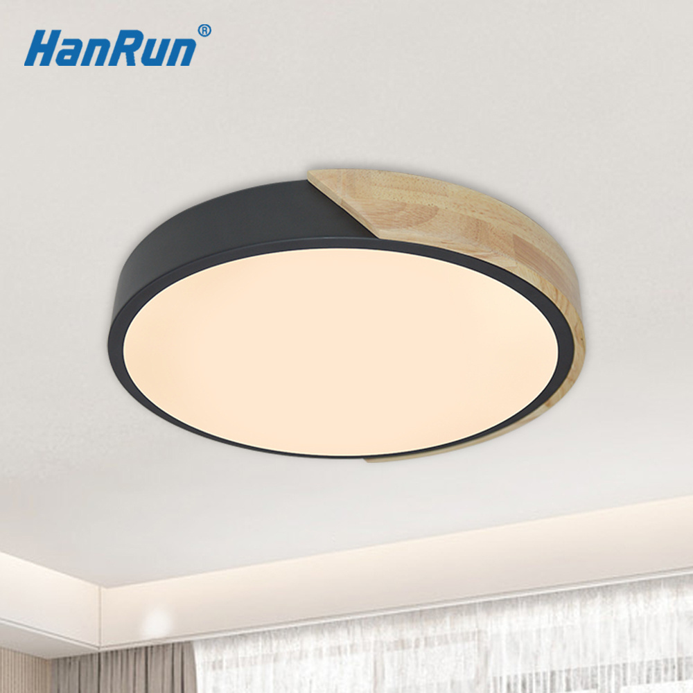 Surface Macaron Slim Bedroom Living Room Flush Mount Modern Wood Cct Adjustable Lamp Fixture Acrylic Round Led Ceiling Light