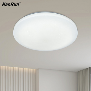 Three Color Flush Mount Dimmable Modern CCT Adjustable Bedroom Fixture Living Room Lamp Round Remote Control Led Ceiling Light