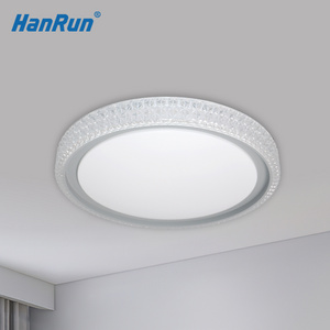 Smart Bedroom Living Room Decorative Crystal Dimmable Led Ceiling Light Modern Surface Mounted Indoor White Round Lamp Fixture