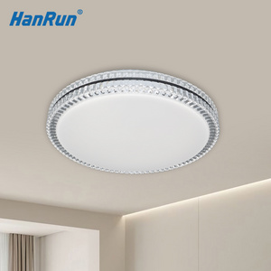 Smart Crystal Decorative Dimmable Lampara Fixture Modern Surface Mount Indoor Bedroom Living Room Round Lamp Led Ceiling Lights