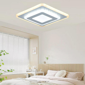 Hot Sale Square Ceiling Light Fixture Remote Control Iron Acrylic Led Intelligent Ceiling Light for Living Room