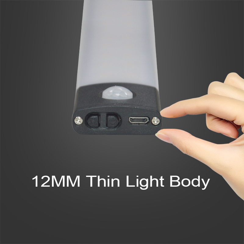 Usb Rechargeable Wireless Magnetic Cupboard Dimmable Bathroom Mirror 3W Kitchen Warodrobe Motion Sensor Under Led Cabinet Light