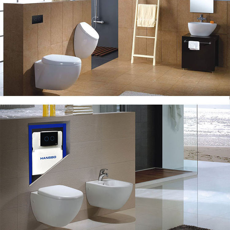 90mm In-Wall Toilet Bidet Installation System Framed 8L Dual Flushing Water Tanks Concealed Cistern