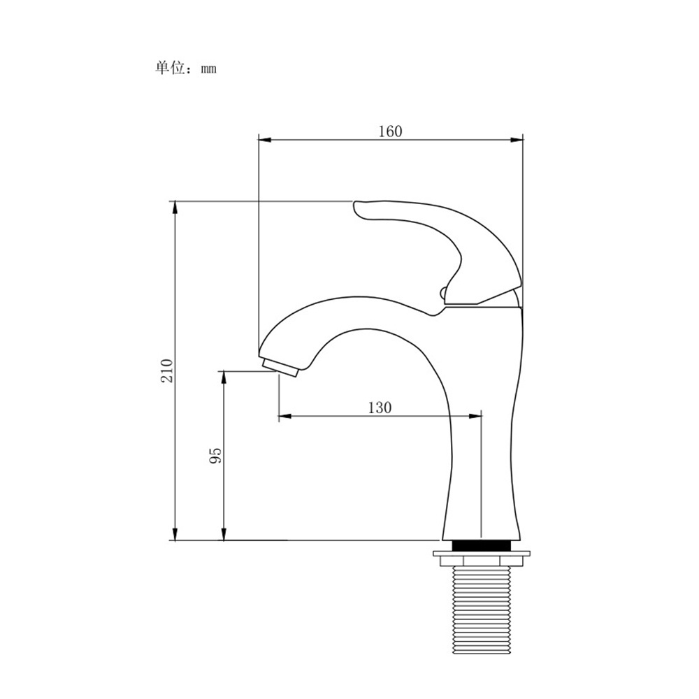 Contemporary modern hot sale household luxury 304 stainless steel water tap hotel bathroom faucet basin