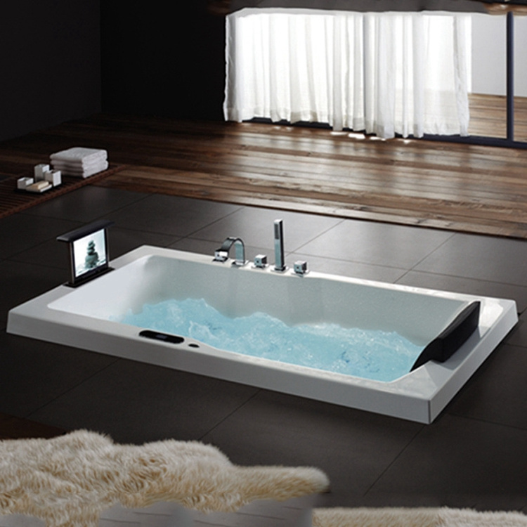 HS-D015 built in acrylic insert underground massage bathtubs&whirlpools sizes