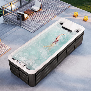 fiberglass acrylic aboveground designs outdoor family swim spa rectangular endless swimming pool