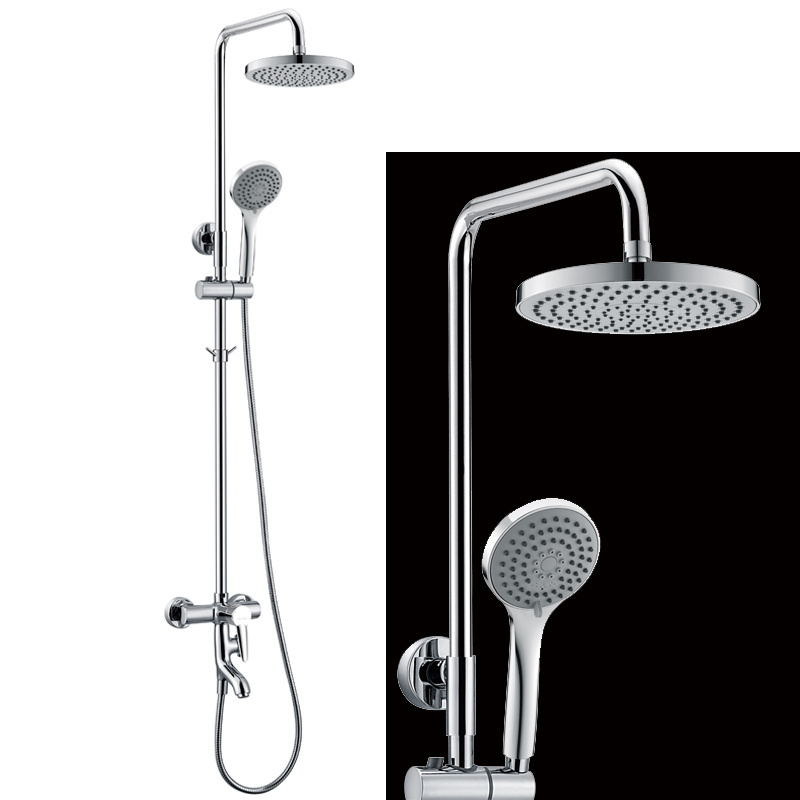 Modern shower set wall mounted stainless steel tap bathroom taps brass kits rain rainfall shower set mixer faucet set