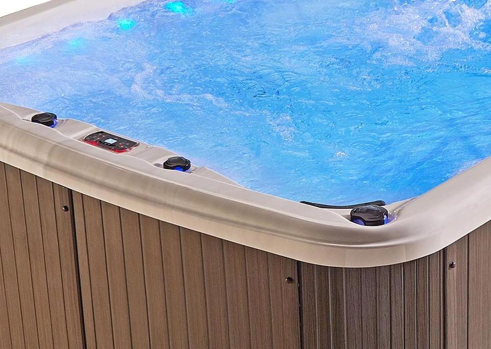 hydrotherapy fiberglass hot tub shipping container above ground prefabricated whirlpool large swimming pool