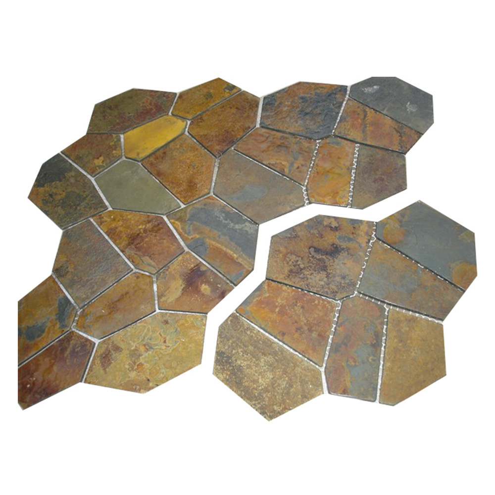 stone flagstone mat mesh paving stone flooring tile patios