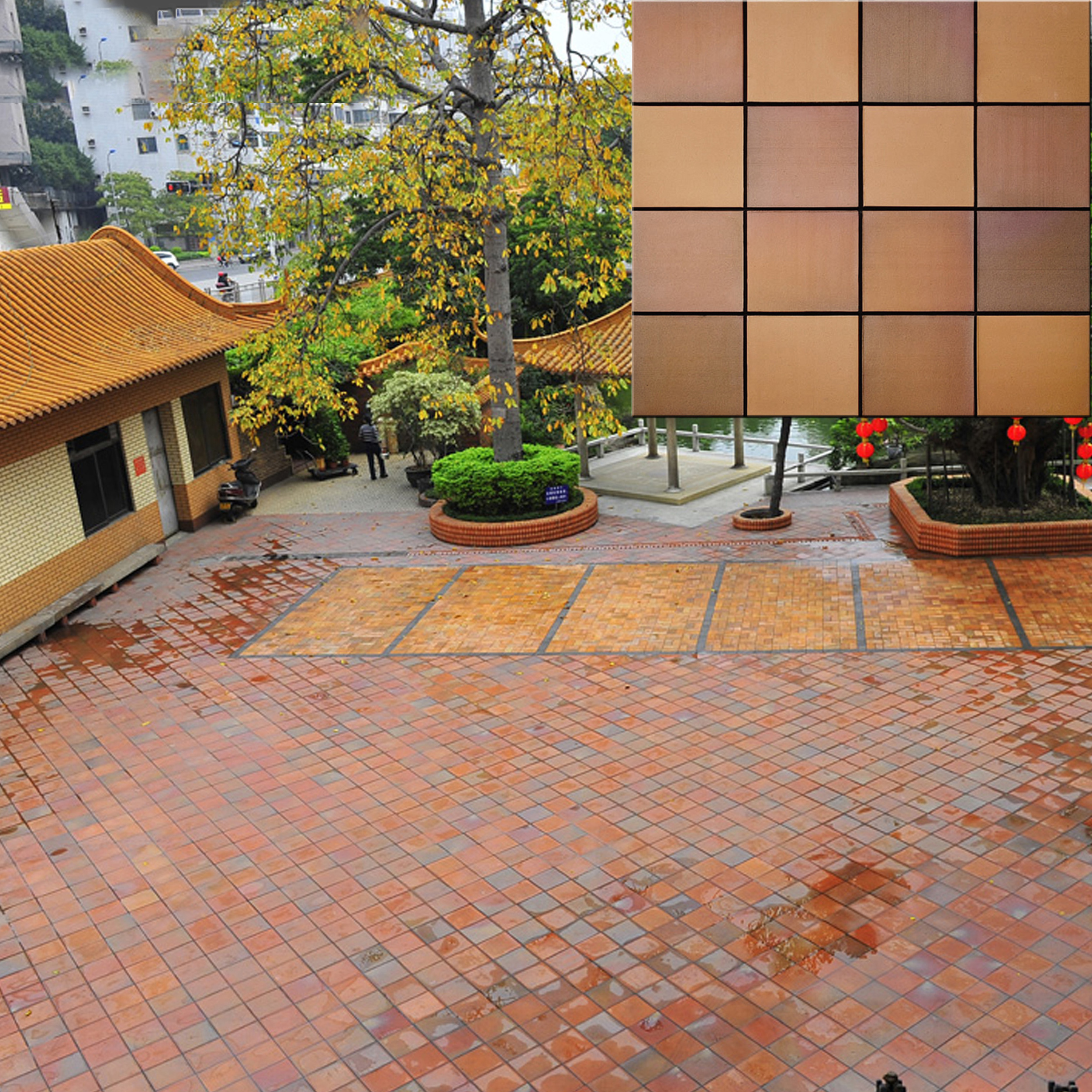 12x12 red clay quarry floor tiles outdoor 300 x 300mm