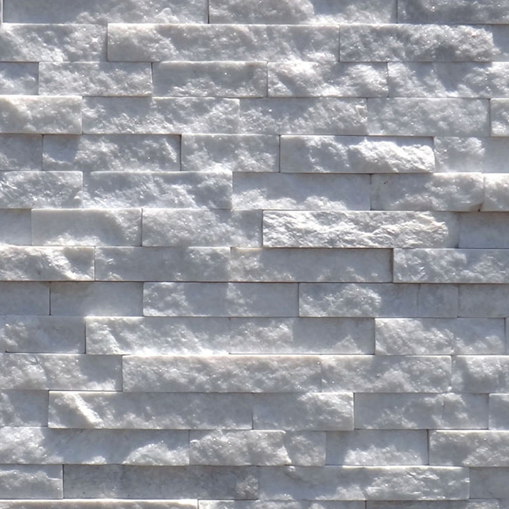 HS-ZT003 white quartz wall cladding stone, wall stone decoration finishes