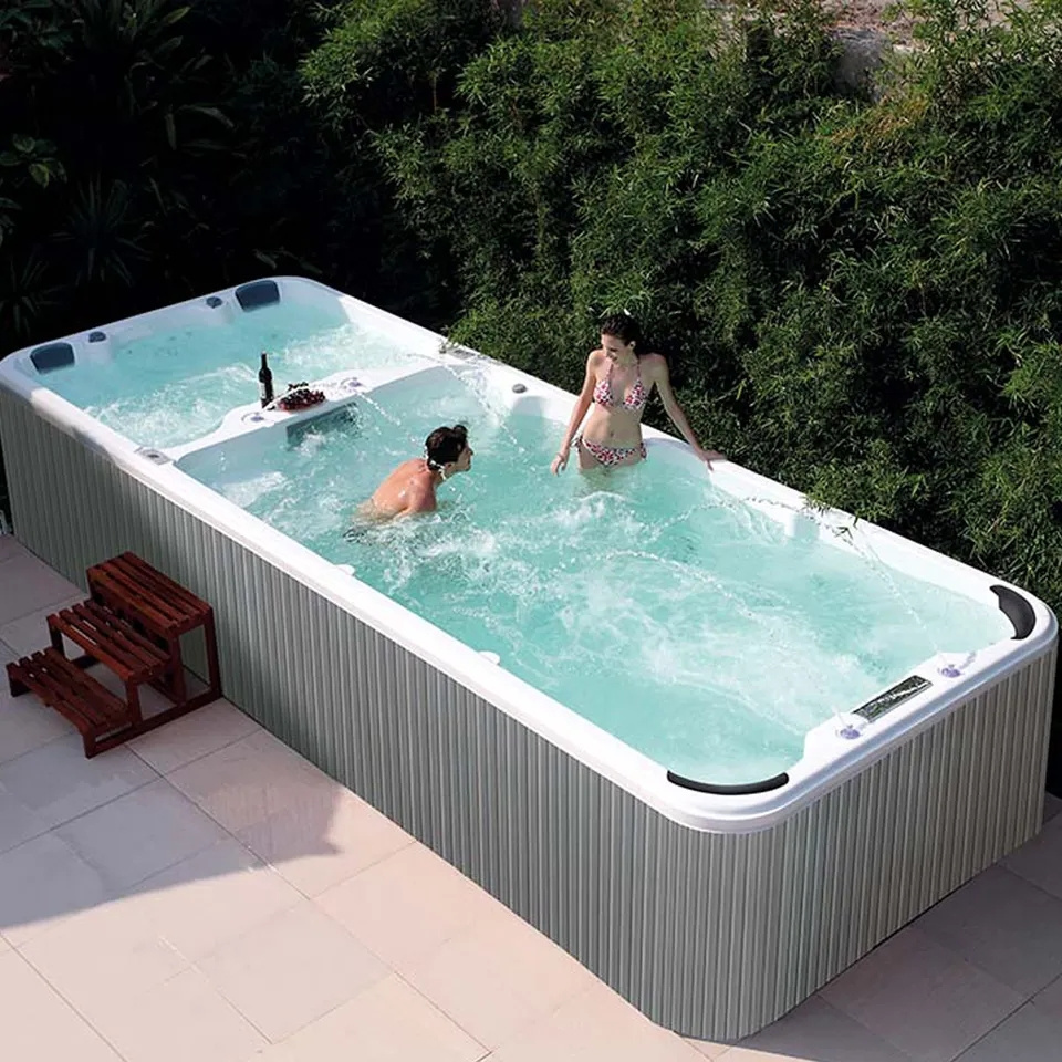 CE approved freestanding acrylic swimming pool whirlpool massage large outdoor balboa swim spa & accessories