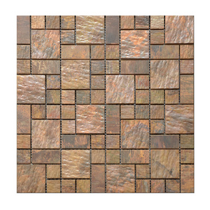 Foshan kitchen copper mosaic tiles aluminium wall decor backsplash bronze in tunisia