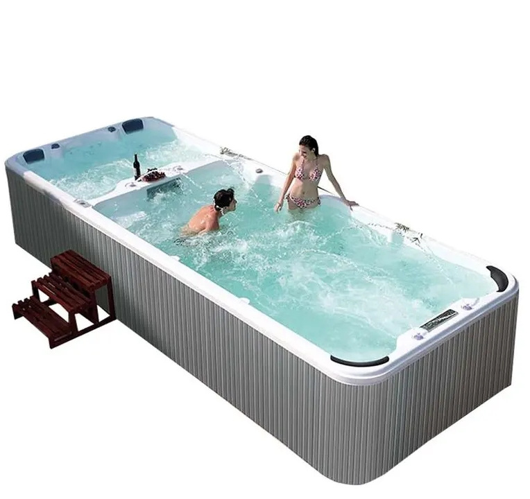 CE approved freestanding acrylic swimming pool whirlpool massage large outdoor balboa swim spa & accessories